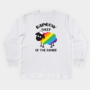 Rainbow Sheep Of The Family LGBT Pride Kids Long Sleeve T-Shirt